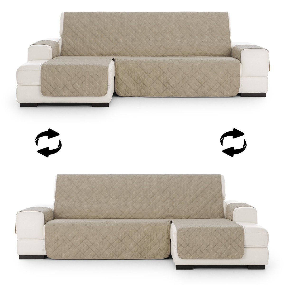 Capa almofadada modelo Noruega para chaise longue