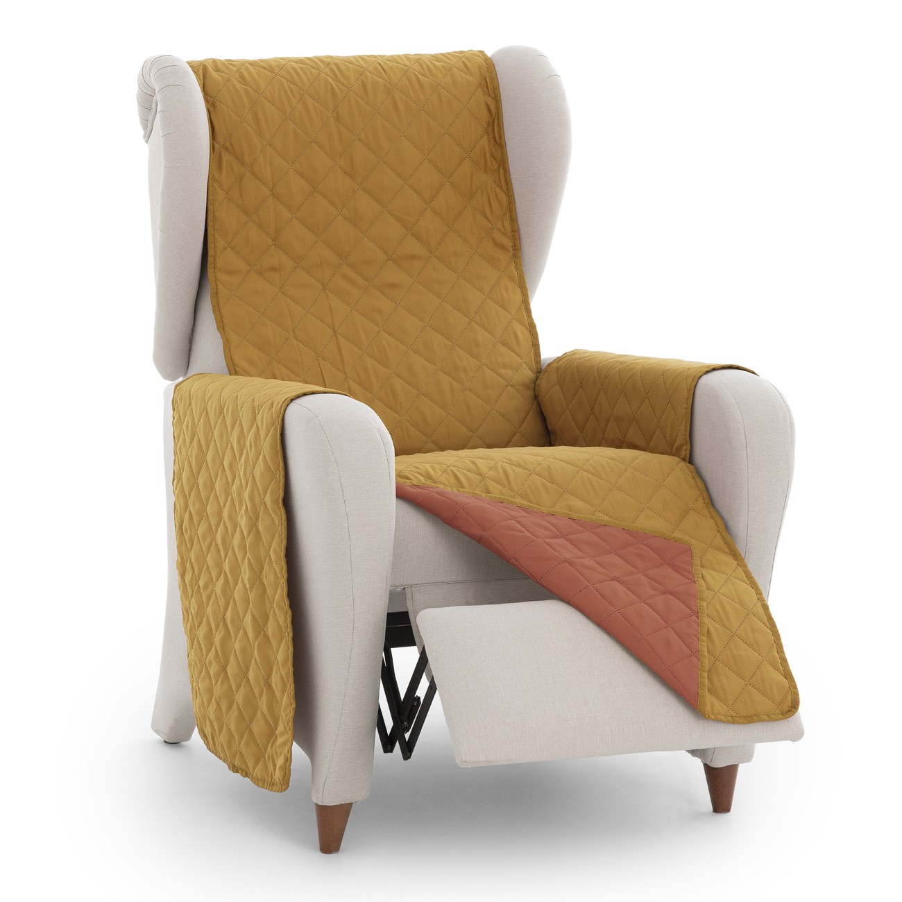 Capa almofadada modelo norueguês para poltrona relax.