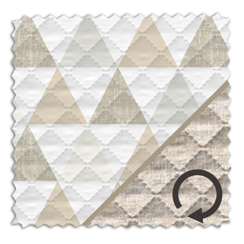 Tecido Jacquard acolchoado reversível a metro, modelo nórdico