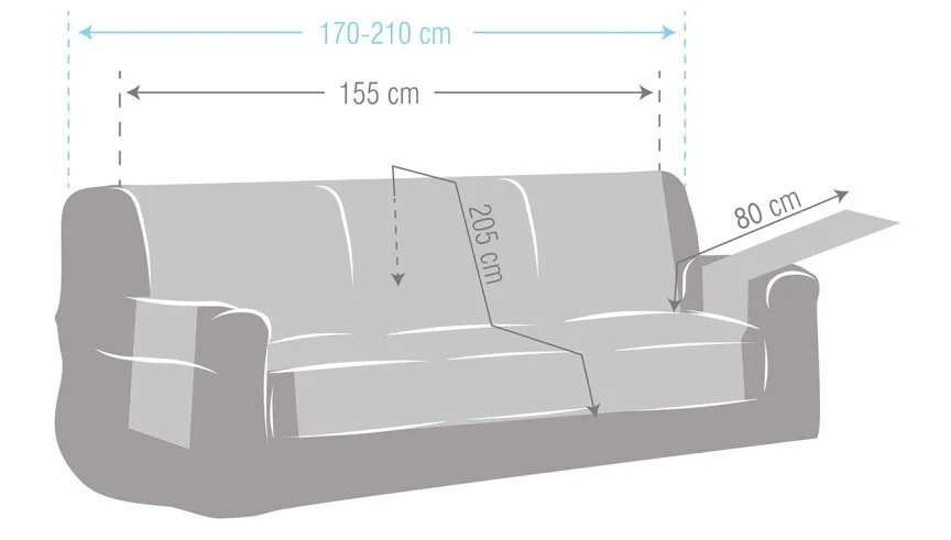 Cobre acolchoado para sofá Noruega | Proteção discreta