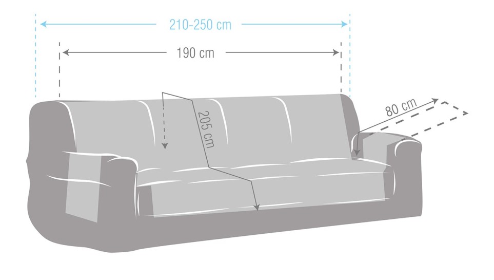 Capa almofadada modelo norueguês para sofá.