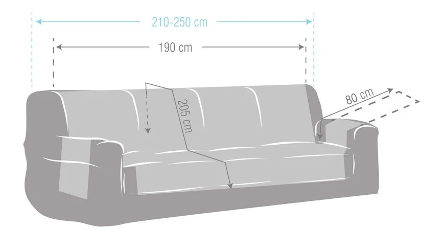 Cobre acolchoado para sofá Noruega | Proteção discreta