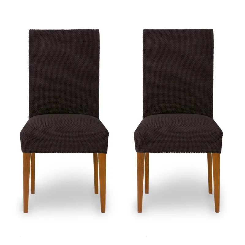 Pack de duas capas bi-elásticas com encosto para cadeira modelo Cora Pack de duas capas bi-elásticas com encosto para cadeira modelo Cora