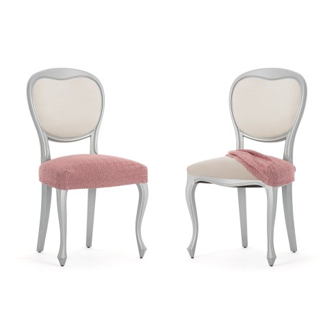 Pack de Capas Superelásticas com Encosto para Cadeira Modelo Jaz – Design Chevron para a Sala de Jantar