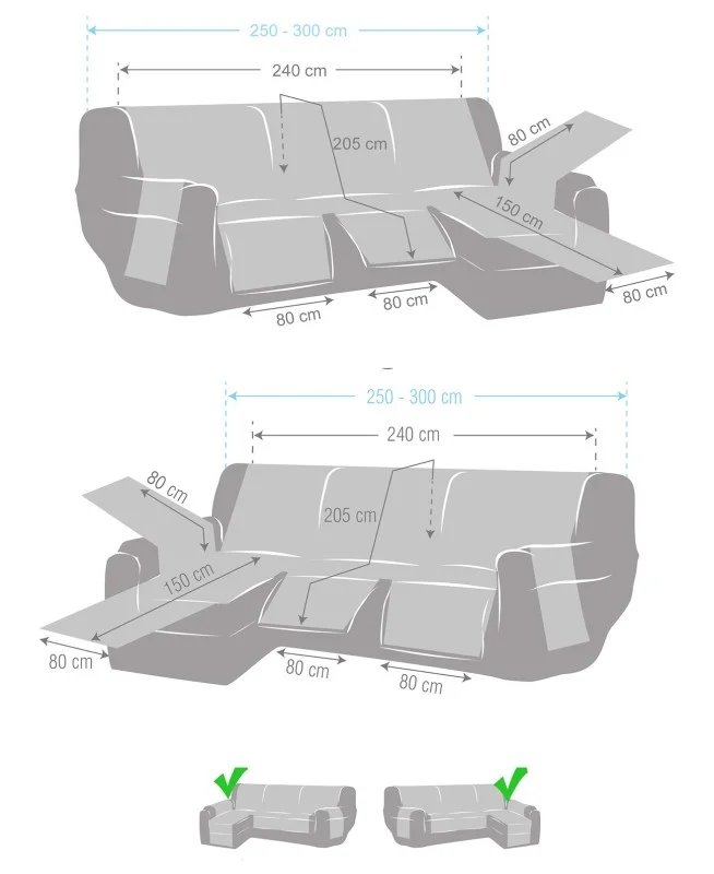 Capa acolchoada para chaise longue relax Noruega | Personalizada e reversível