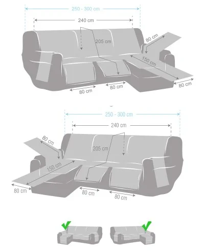 Capa acolchoada para chaise longue relax Noruega | Personalizada e reversível