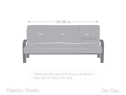 Capa elástica para sofá Clic-Clac modelo Argos