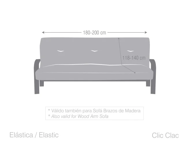 Capa elástica para sofá Clic-Clac modelo Argos