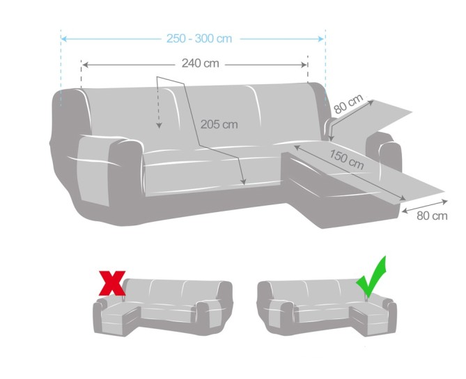 Capa acolchoada antiderrapante modelo Montblanc para Chaise Longue