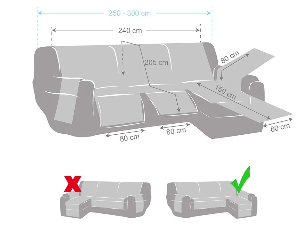 Capa acolchoada antiderrapante Montblanc para chaise longue relax | Feita sob medida com máximo conforto