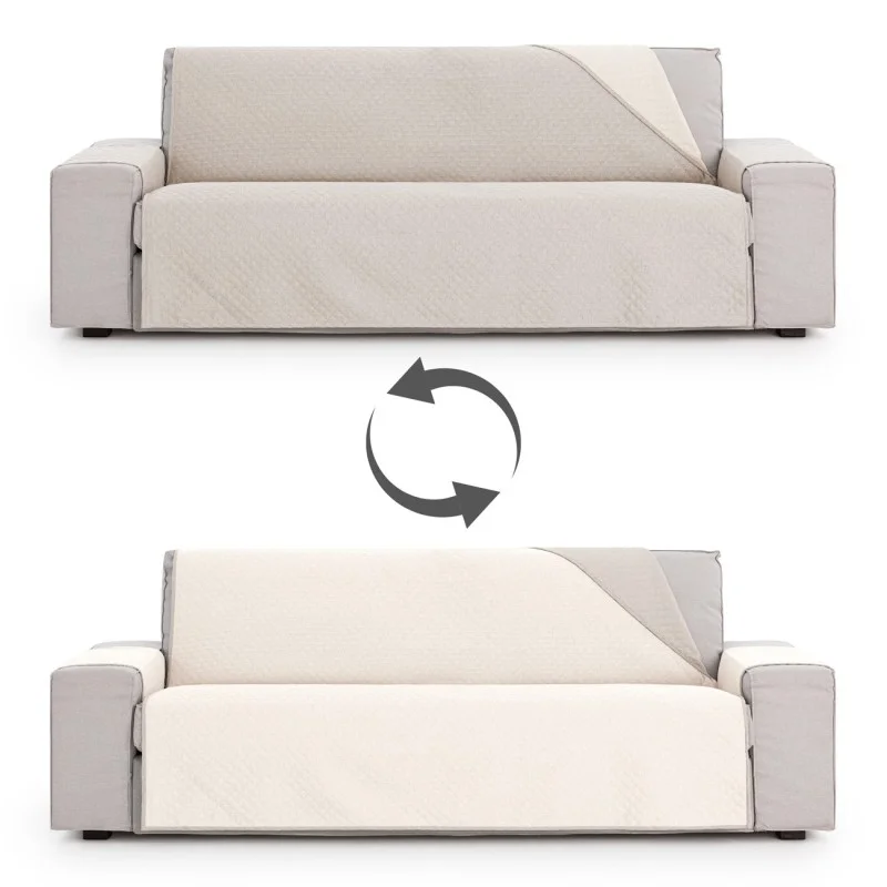 Capa cobre sofá Silver | Geometria acolchoada e versatilidade diária