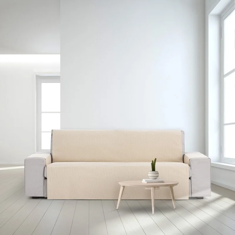 Capa cobre sofá Aqua | Estilo clássico com riscas visíveis