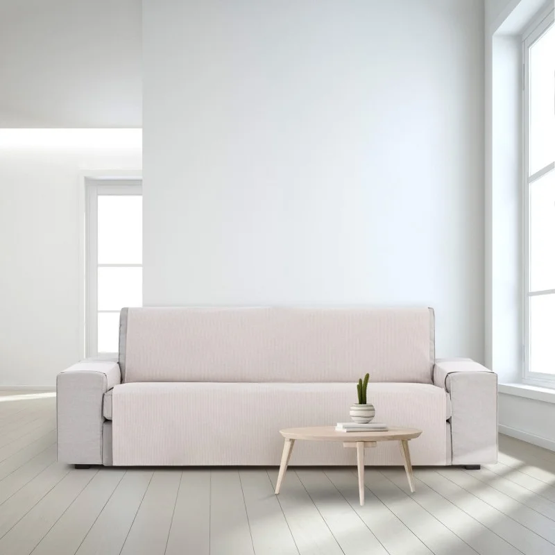 Capa cobre sofá Aqua | Estilo clássico com riscas visíveis