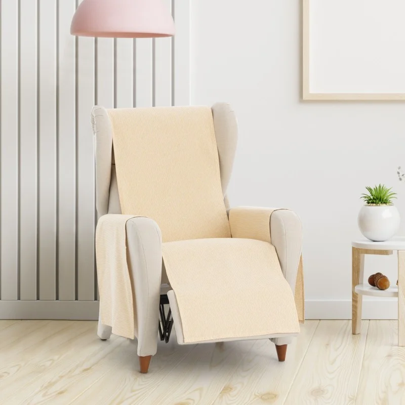 Capa cobre sofá Aqua | Estilo clássico com riscas visíveis Capa cobre sofá Aqua | Estilo clássico com riscas visíveis