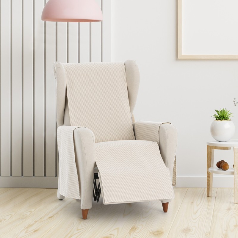 Capa cobre sofá Aqua | Estilo clássico com riscas visíveis