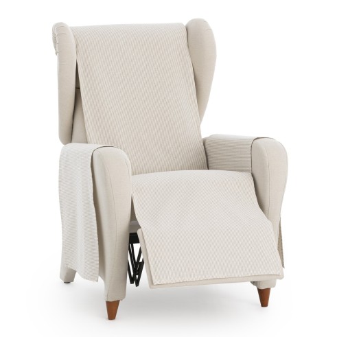 Capa cobre poltrona relax Aqua | Sofisticação diária com riscas práticas