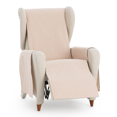 Capa cobre poltrona relax Aqua | Sofisticação diária com riscas práticas