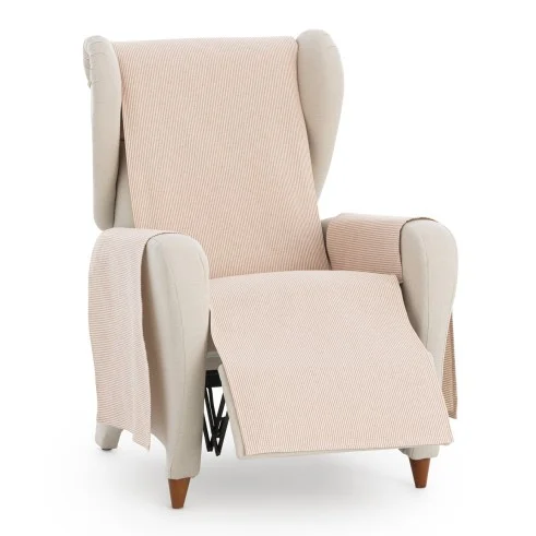 Capa cobre poltrona relax Aqua | Sofisticação diária com riscas práticas
