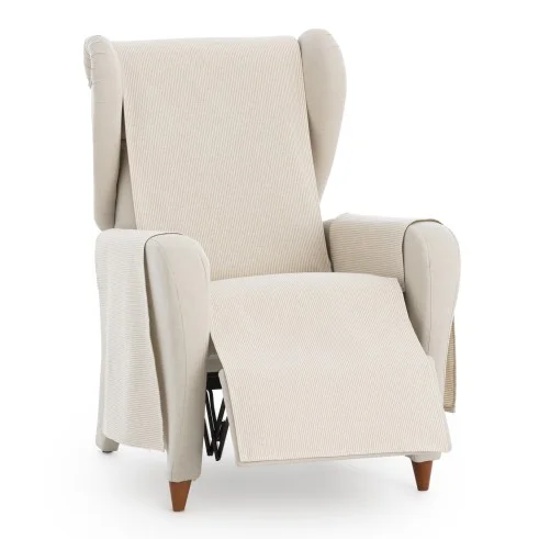 Capa cobre poltrona relax Aqua | Sofisticação diária com riscas práticas