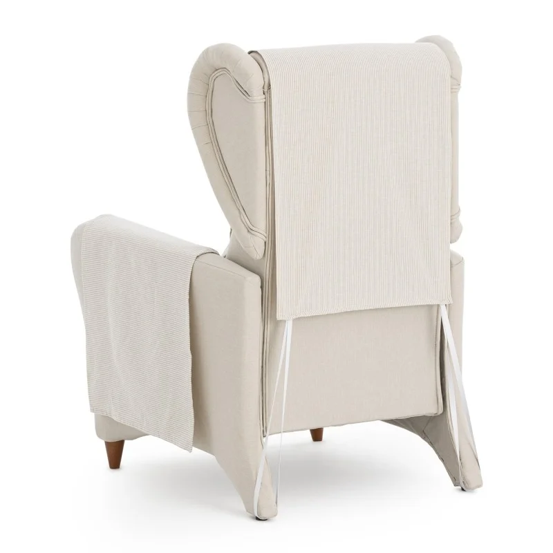 Capa cobre poltrona relax Aqua | Sofisticação diária com riscas práticas Capa cobre poltrona relax Aqua | Sofisticação diária com riscas práticas
