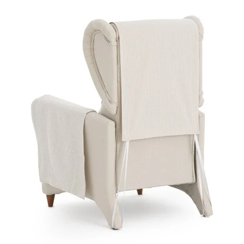 Capa cobre poltrona relax Aqua | Sofisticação diária com riscas práticas