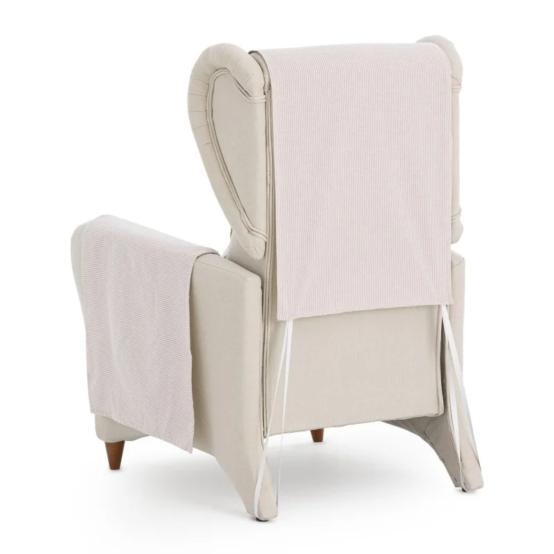 Capa cobre poltrona relax Aqua | Sofisticação diária com riscas práticas Capa cobre poltrona relax Aqua | Sofisticação diária com riscas práticas