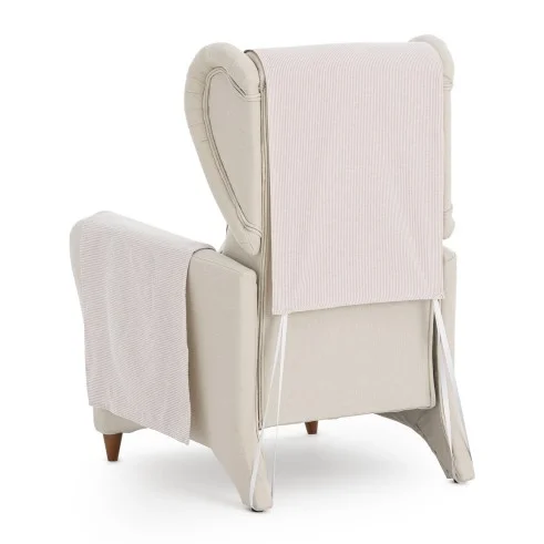 Capa cobre poltrona relax Aqua | Sofisticação diária com riscas práticas