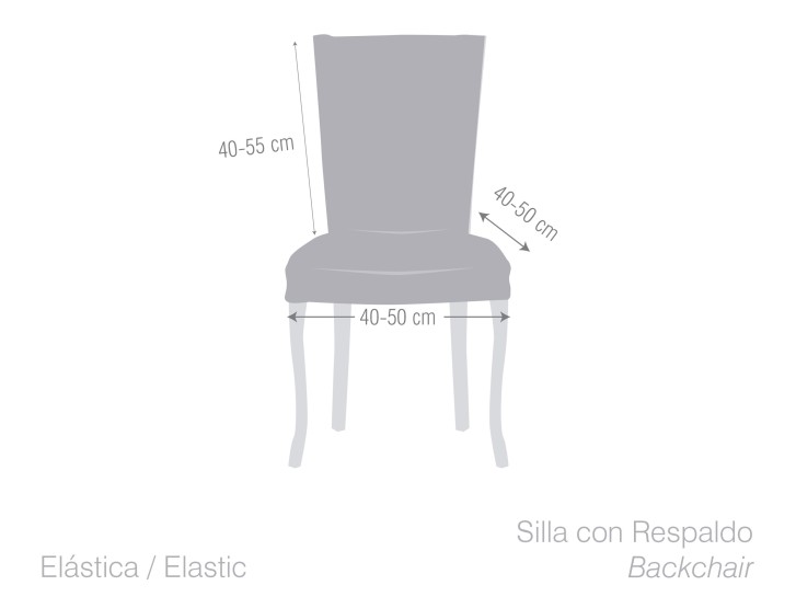 Pack de duas capas elásticas com encosto para cadeira modelo Argos
