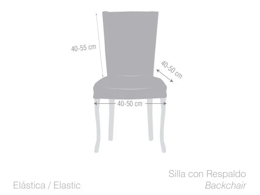 Pack de duas capas elásticas com encosto para cadeira modelo Argos