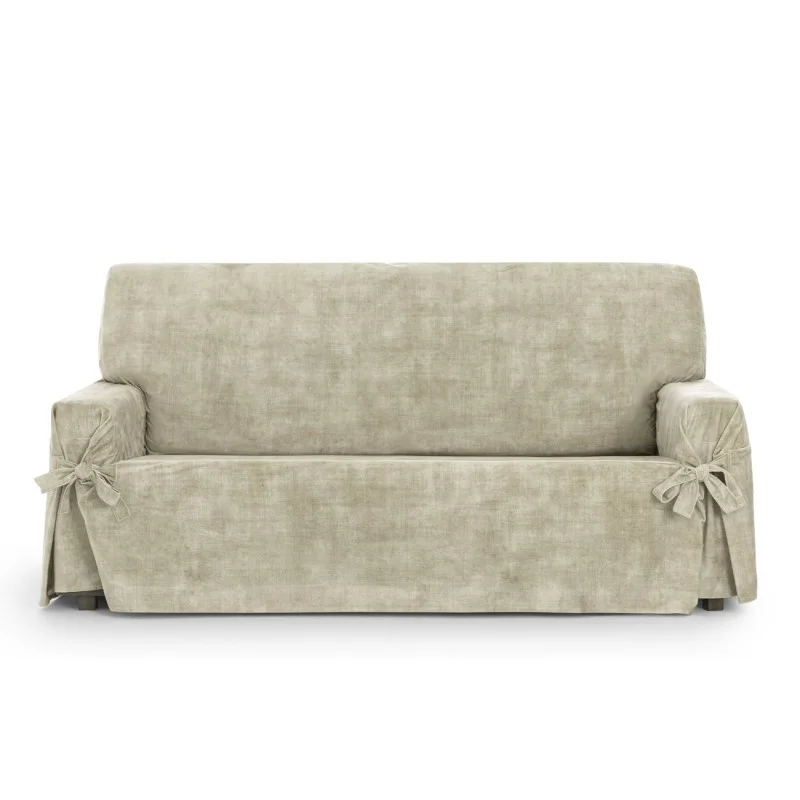 Capa de sofá com laços antimanchas Turim | Veludo com proteção invisível
