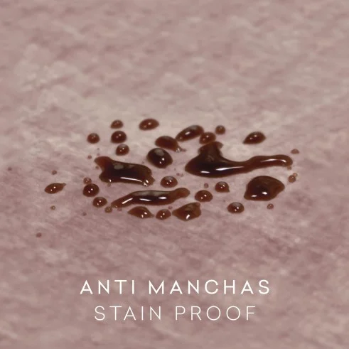 Capa de sofá com laços antimanchas Turim | Veludo com proteção invisível