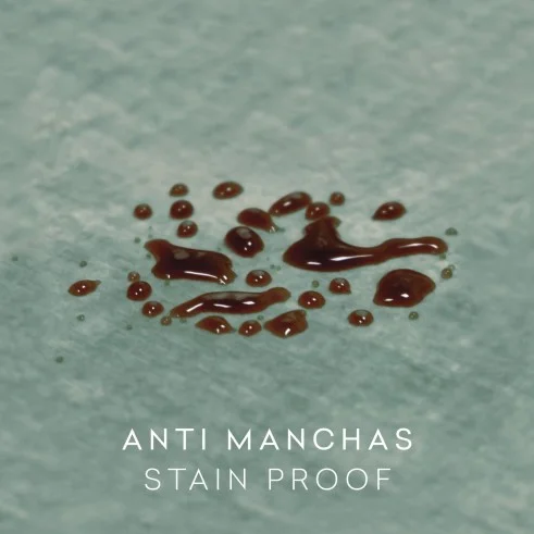 Capa de sofá com laços antimanchas Turim | Veludo com proteção invisível