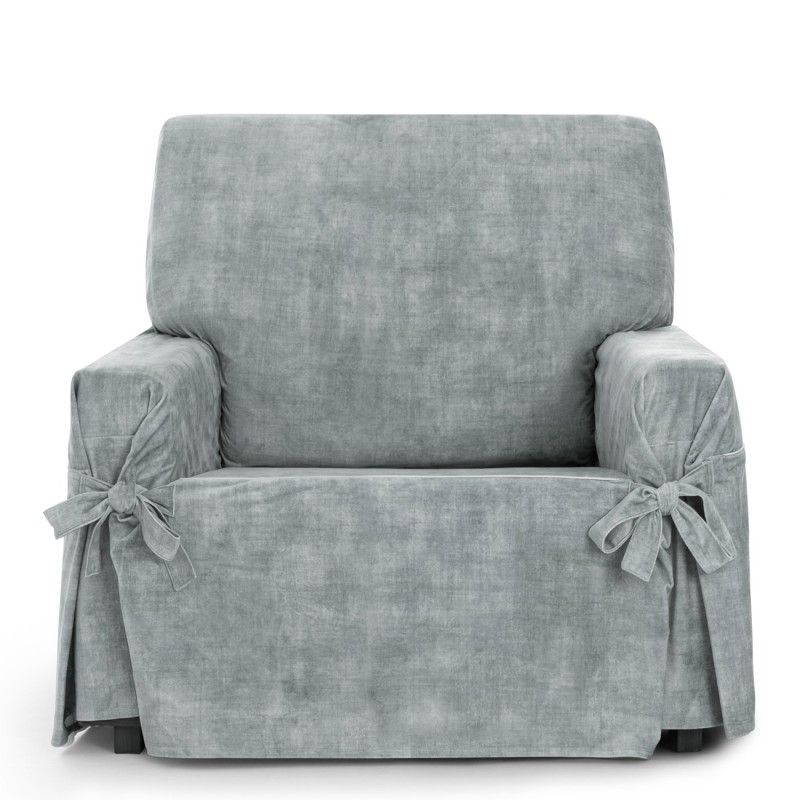Capa de poltrona Turim com laços | Veludo elegante | Ajuste seguro | Decoração clássica | Lavável na máquina Capa de poltrona Turim com laços | Veludo elegante | Ajuste seguro | Decoração clássica | Lavável na máquina