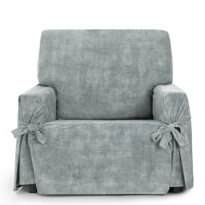 Capa de poltrona Turim com laços | Veludo elegante | Ajuste seguro | Decoração clássica | Lavável na máquina Capa de poltrona Turim com laços | Veludo elegante | Ajuste seguro | Decoração clássica | Lavável na máquina