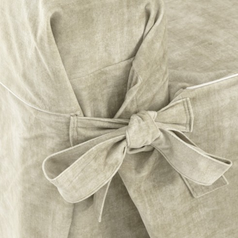 Capa de poltrona Turim com laços | Veludo elegante | Ajuste seguro | Decoração clássica | Lavável na máquina