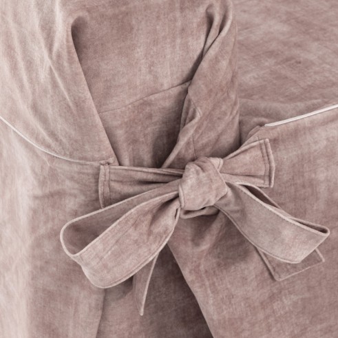 Capa de poltrona Turim com laços | Veludo elegante | Ajuste seguro | Decoração clássica | Lavável na máquina