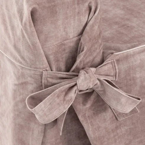 Capa de poltrona Turim com laços | Veludo elegante | Ajuste seguro | Decoração clássica | Lavável na máquina