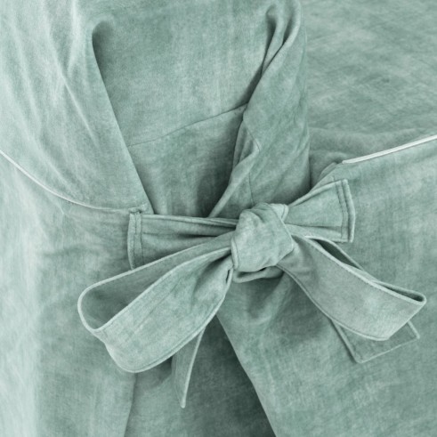 Capa de poltrona Turim com laços | Veludo elegante | Ajuste seguro | Decoração clássica | Lavável na máquina