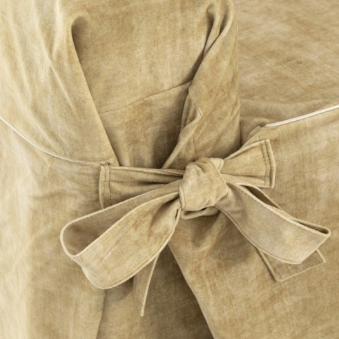 Capa de poltrona Turim com laços | Veludo elegante | Ajuste seguro | Decoração clássica | Lavável na máquina
