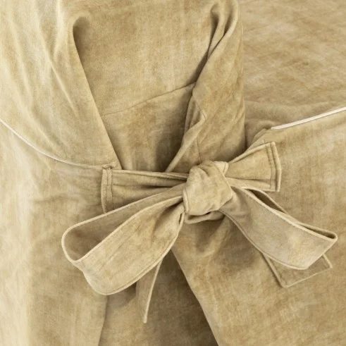Capa de poltrona Turim com laços | Veludo elegante | Ajuste seguro | Decoração clássica | Lavável na máquina