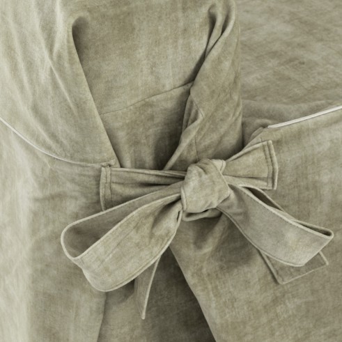 Capa de poltrona Turim com laços | Veludo elegante | Ajuste seguro | Decoração clássica | Lavável na máquina