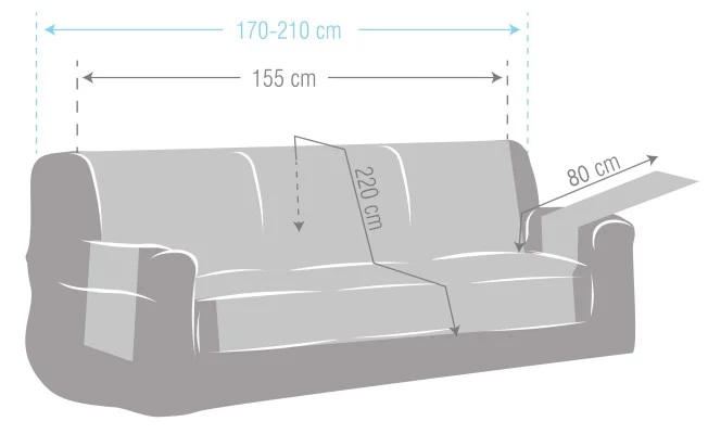 Capa de sofá resistente a manchas, modelo Turin