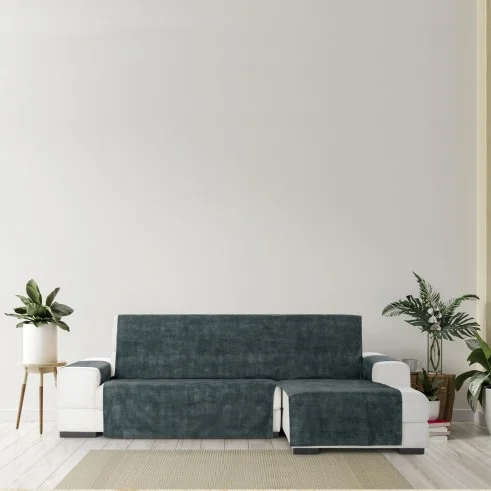 Capa chaise longue Turim | Veludo antimanchas | Proteção parcial elegante | Fácil colocação | Lavável