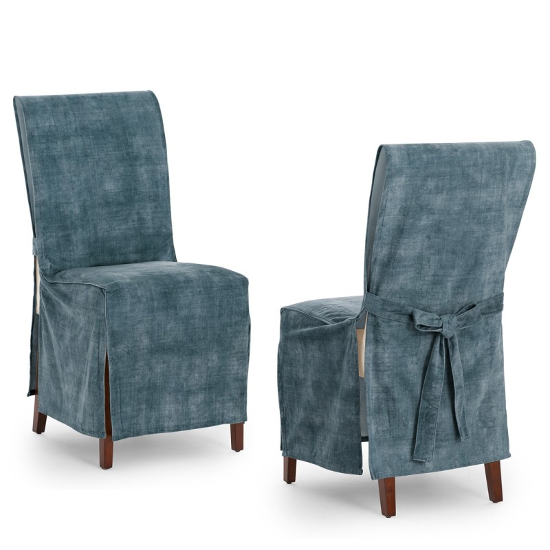 Capas de cadeira Turim x2 | Hotelaria | Veludo antimanchas | Laços ajustáveis | Elegância profissional Capas de cadeira Turim x2 | Hotelaria | Veludo antimanchas | Laços ajustáveis | Elegância profissional