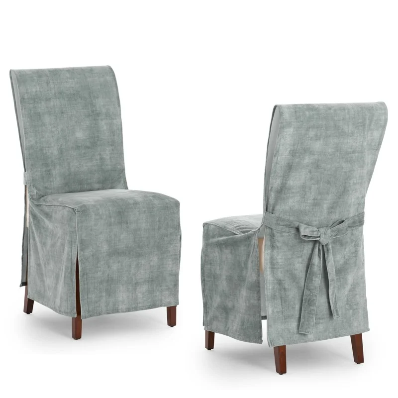 Capas de cadeira Turim x2 | Hotelaria | Veludo antimanchas | Laços ajustáveis | Elegância profissional Capas de cadeira Turim x2 | Hotelaria | Veludo antimanchas | Laços ajustáveis | Elegância profissional