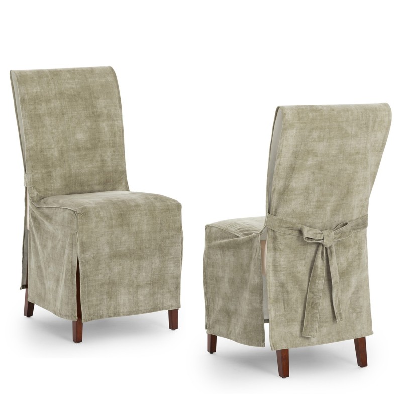 Capas de cadeira Turim x2 | Hotelaria | Veludo antimanchas | Laços ajustáveis | Elegância profissional Capas de cadeira Turim x2 | Hotelaria | Veludo antimanchas | Laços ajustáveis | Elegância profissional