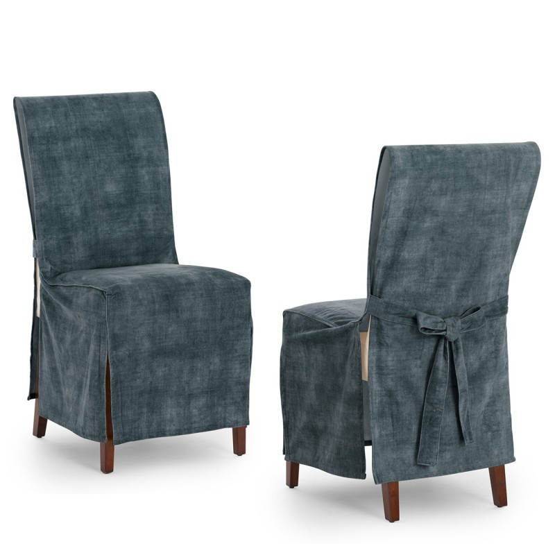 Capas de cadeira Turim x2 | Hotelaria | Veludo antimanchas | Laços ajustáveis | Elegância profissional Capas de cadeira Turim x2 | Hotelaria | Veludo antimanchas | Laços ajustáveis | Elegância profissional