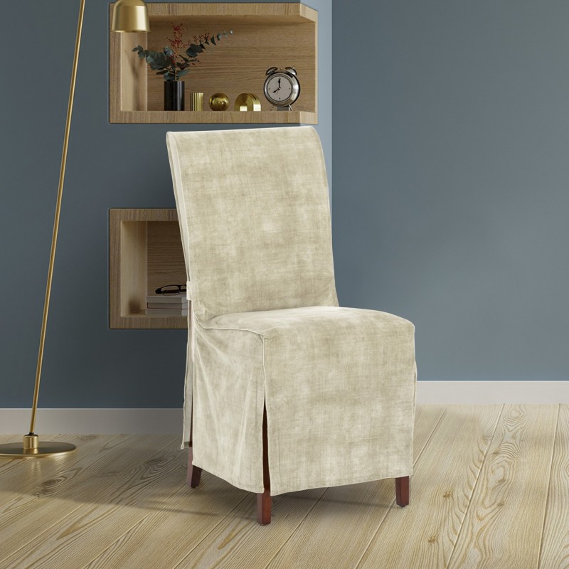 Capas de cadeira Turim x2 | Hotelaria | Veludo antimanchas | Laços ajustáveis | Elegância profissional
