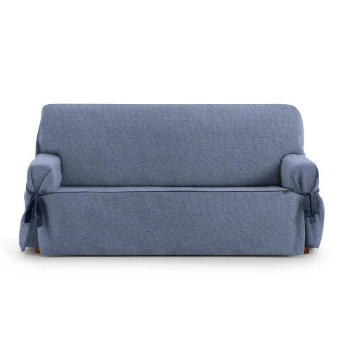 Capa de sofá Valeria com laços | Tecido estruturado | Ajuste elegante | Proteção visível | Lavagem simples