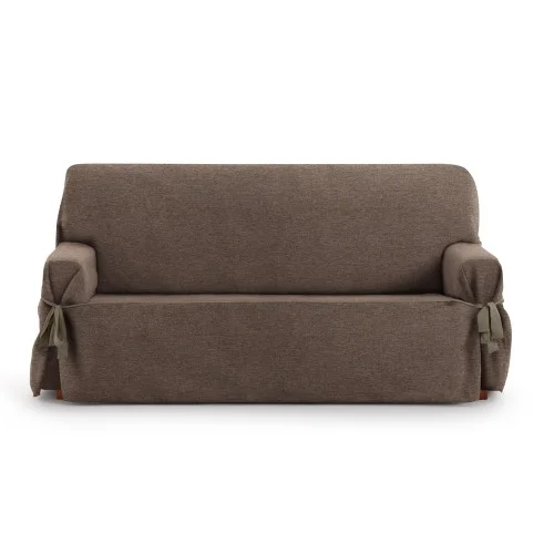 Capa de sofá Valeria com laços | Tecido estruturado | Ajuste elegante | Proteção visível | Lavagem simples